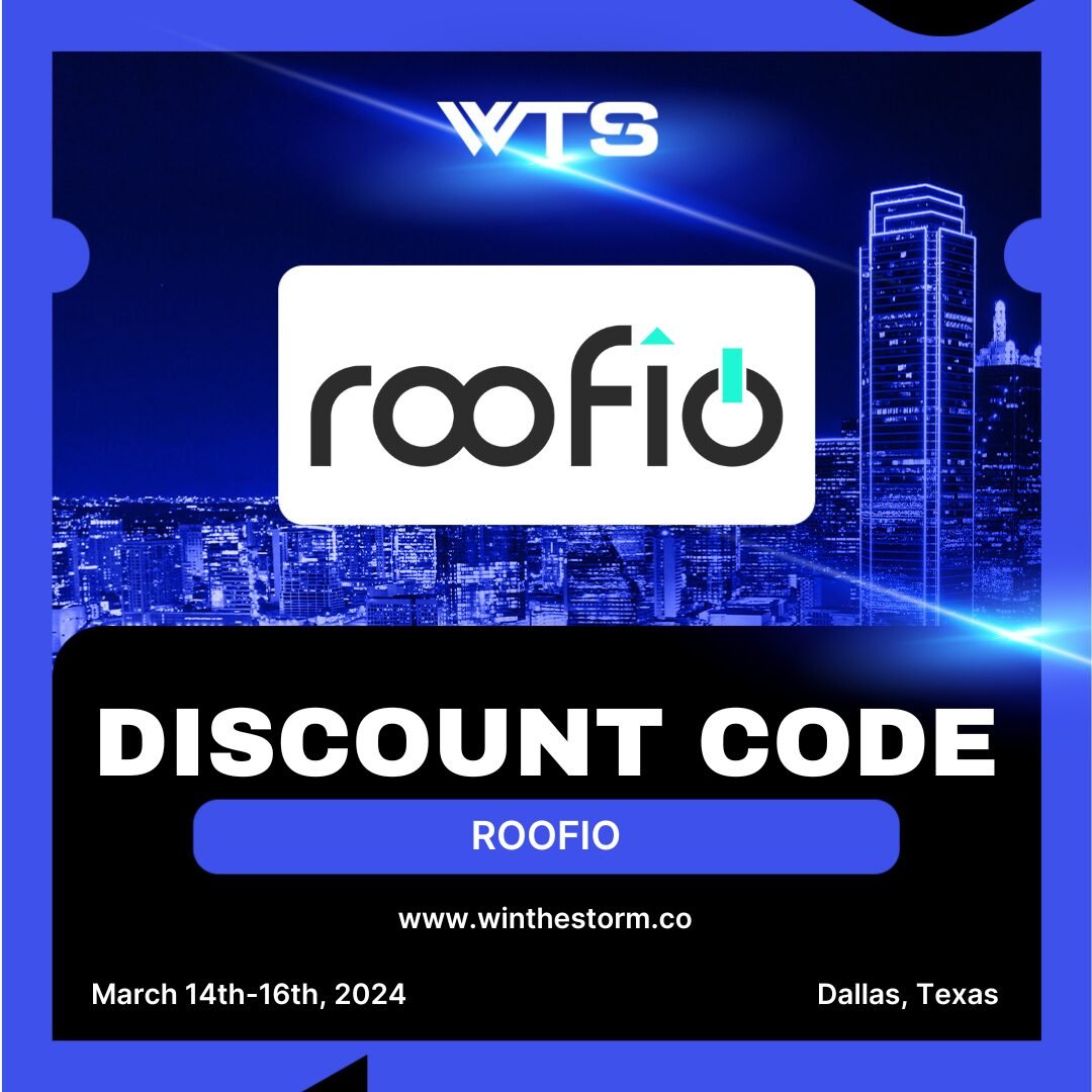 discount code image for roofio at win the storm event
