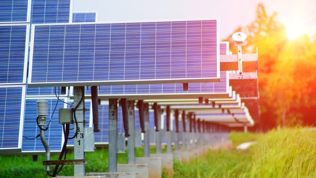 solar panels in a rural area in america