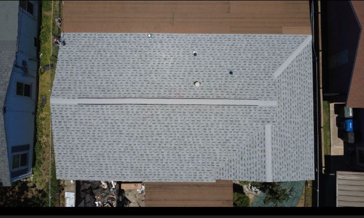 Completed roof after storm damage repair