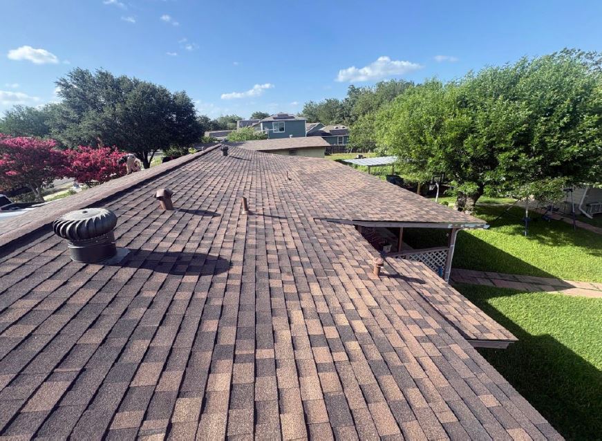 Completed shingle roof replacement on Gentle Valley Drive