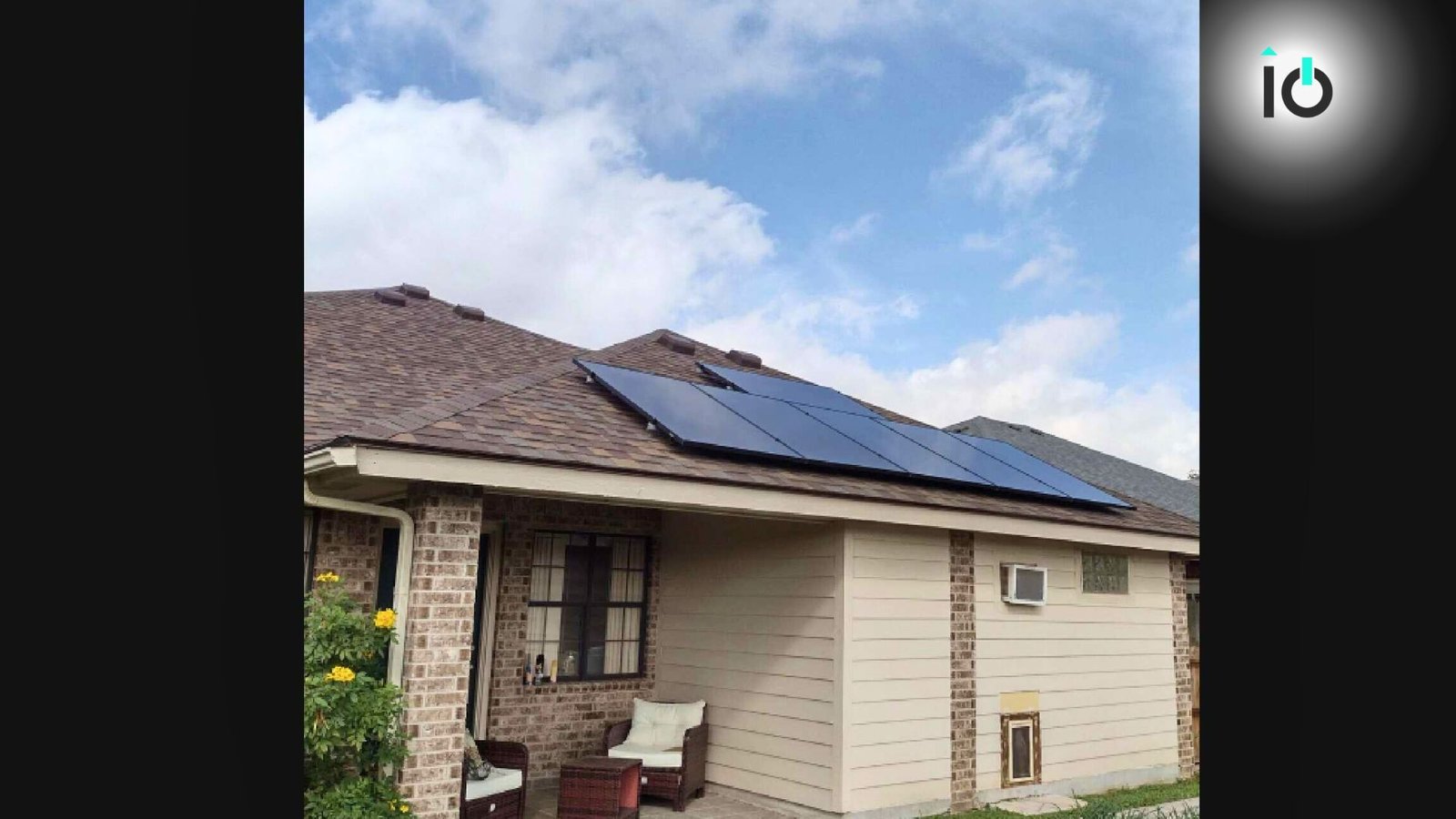 Single-story home with a rooftop solar array
