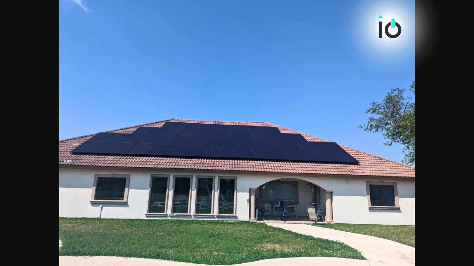 Two-story Texas home with a rooftop solar array